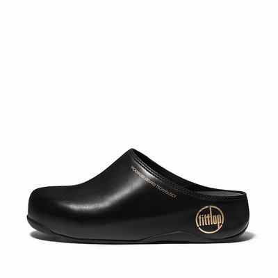 Fitflop Shuv Limited Edition Leather - Clogs Damen - Schwarz (DIH568239)